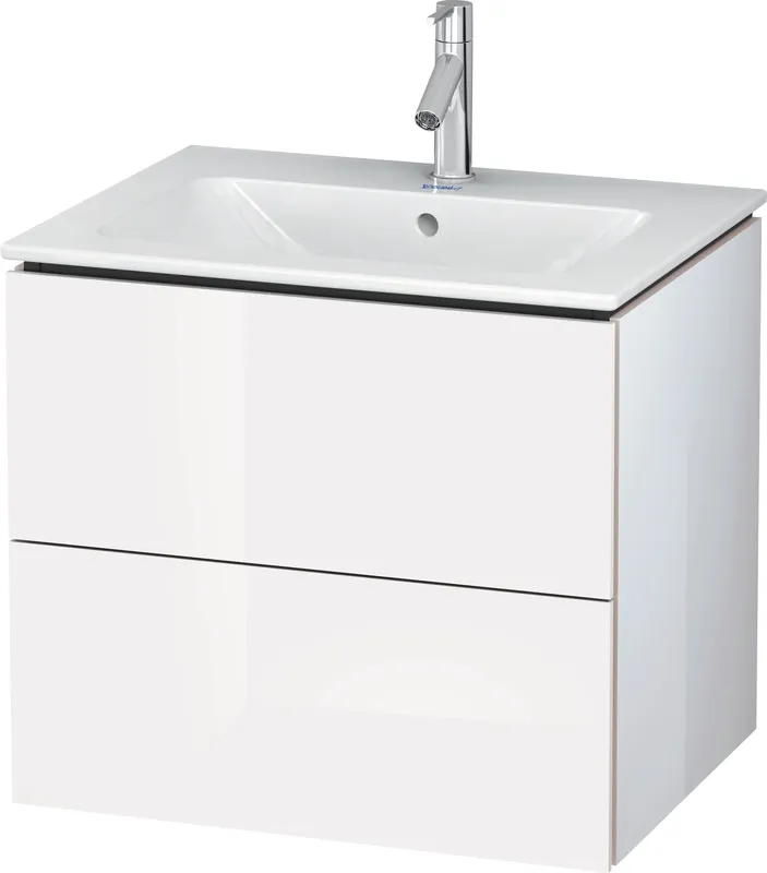Duravit LC624002222 L-Cube 24-3/8 in. Wall Mount Vanity in White High Gloss