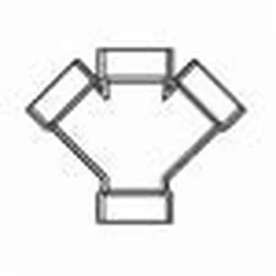 Lasco P612-251 D612-252 Wye Fitting 2 x 2 x 1-1/2 x 1-1/2 SCH 40