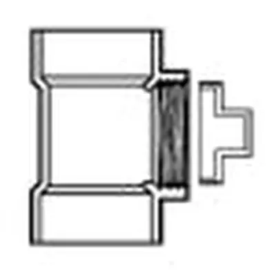 LASCO P444X-020 2 PVC DWV Cleanout Tee W/Plg Hubxhubxfpt