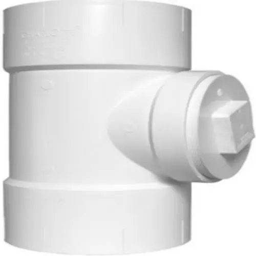 Porter Pipe D12910-6 10X6 PVC DWV Cleanout Tee W/ Plug