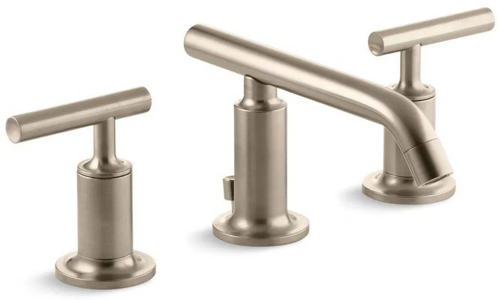KOHLER 14410-4-BV Purist Two Handle Widespread Bathroom Sink Faucet in Vibrant Brushed Bronze