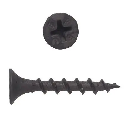 Peco Fastener 114DSJ Black Phosphate Phillips Drive Bugle Head Drywall Screw #6 x 1-1/4-Inch