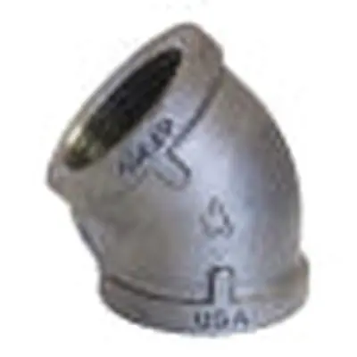 ANVIL A.BM45L 1/8 in Black Malleable 150 lb FNPT 45 Elbow Domestic