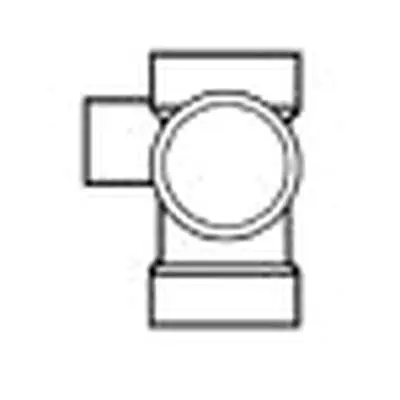 LASCO P416-338 3 x 3 x 2 PVC DWV San/Tee W/L-Side Inlet