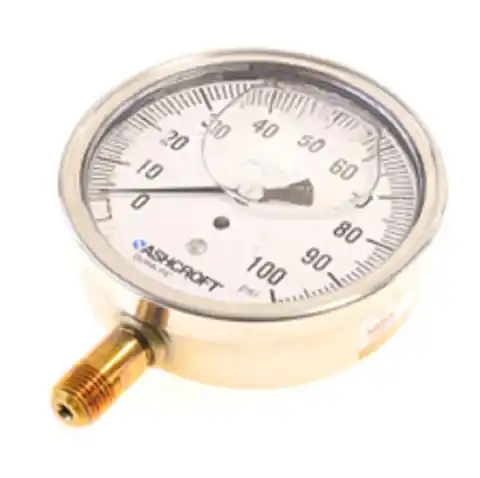 Ashcroft 351009AWL02L-0/100 3 1/2 LO MT 1/4 O/100