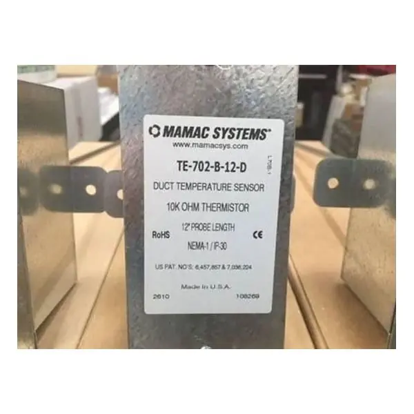 Mamac Systems TE-702-A-3-A Duct Temp Sensor 1K Ohm