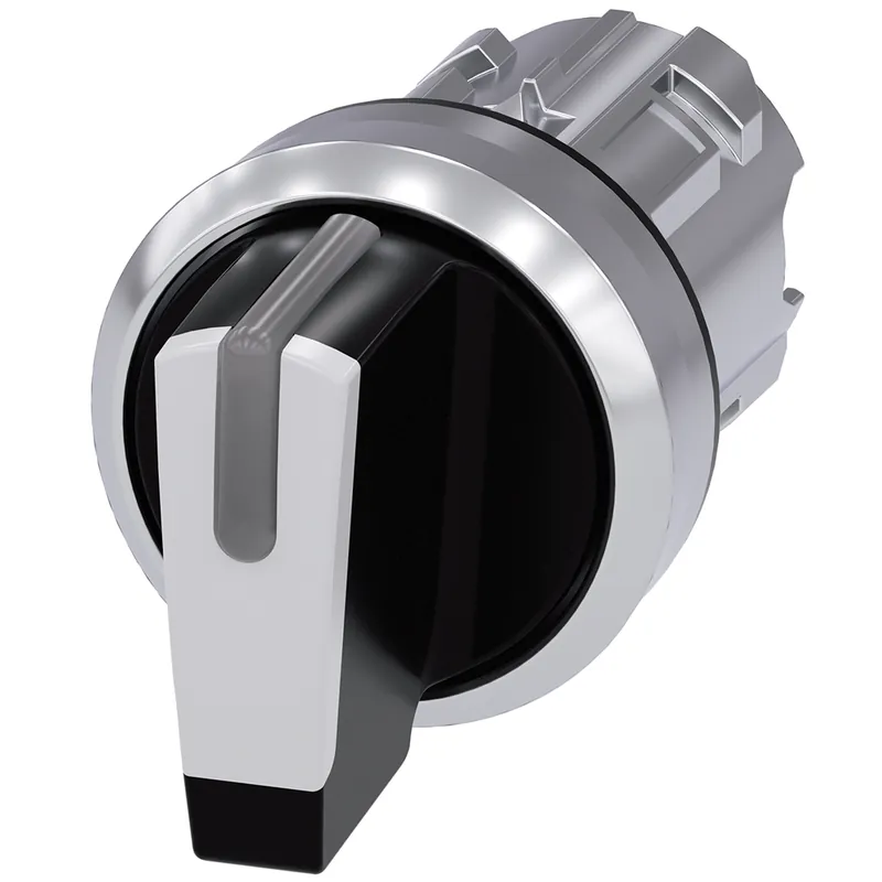 Siemens 3SU1052-2BL60-0AA0 Sel Sw, 3Pos, Mtnd, Short Handle, Wht