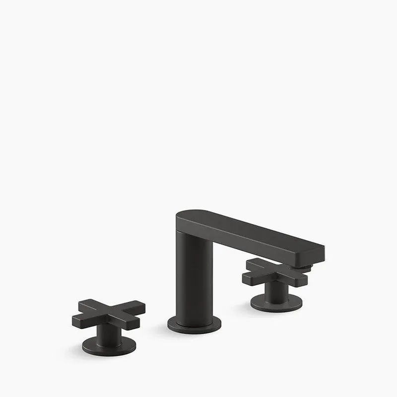 Kohler 73060-3-BL Composed Two Handle Widespread Bathroom Sink Faucet in Matte Black