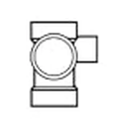 LASCO P417-420 Tee Fitting Connector 4 x 4 x 2 in Hub End Style SCH 40/STD