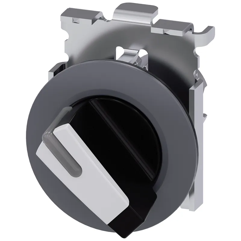 Siemens 3SU1062-2DF60-0AA0 Sel Sw, 2Pos, Mtnd, Short Handle, Wht