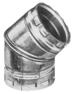 HART & COOLEY 86104 45 Degree B-Vent Elbow
