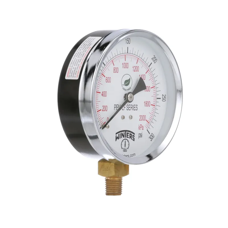 Winters PEM214 Economy Pressure Gauge 1/4 x NPT Connection - 0/100 psi/kPa
