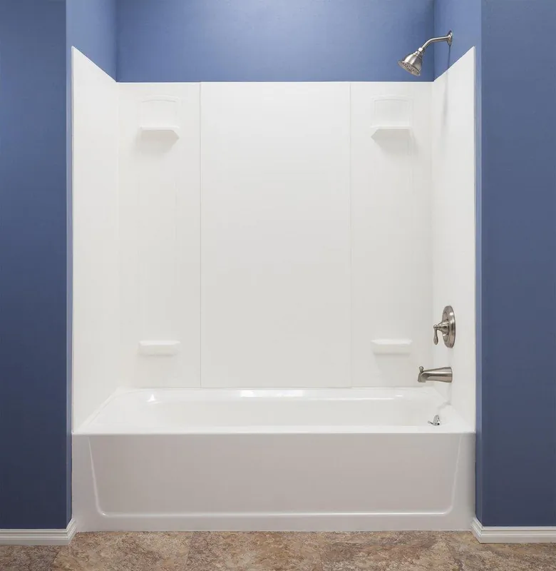 E.L. Mustee & Sons 557WHT Durawall 62 x 60 in. Tub & Shower Wall in White