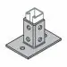 Anvil 78101157142 AS3025FL Green Post Base 6 in H For Use With AS 200 and AS 210 Channel