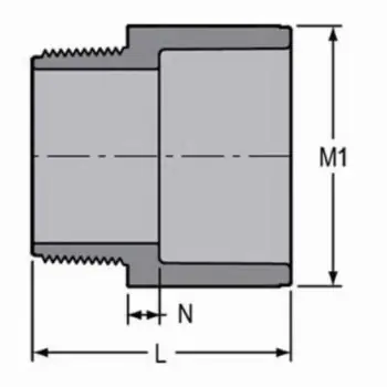 SPEARS 836-012C Male Adapter 1-1/4 in SCH 80/XH