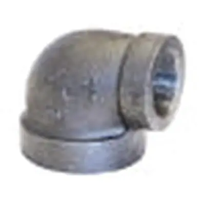 ANVIL 1DX1.B300L 1-1/2 x 1 Black Malleable 300 lb FNPT Reducing 90 Elbow Domestic