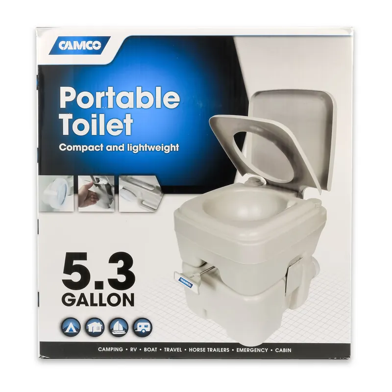 Camco 41541 Portable Toilet - 5.3 gal Bilingual
