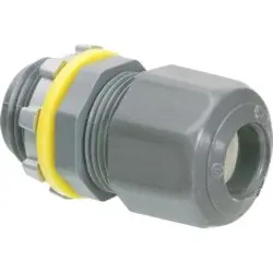 Arlington LPCG754 Low Profile Liquidtight Oiltight Strain Relief Cord Connector 3/4 in Trade 0.24 to 0.472 in Cable Openings