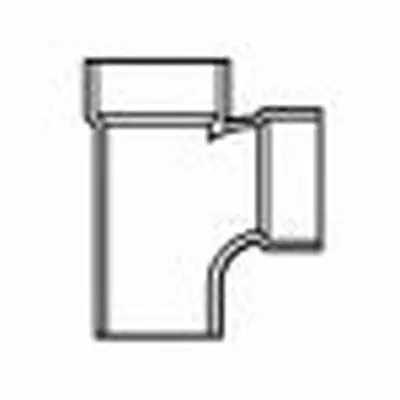 LASCO P403-040 Tee Fitting Connector 4 in Hub x Hub x Spigot End Style SCH 40/STD