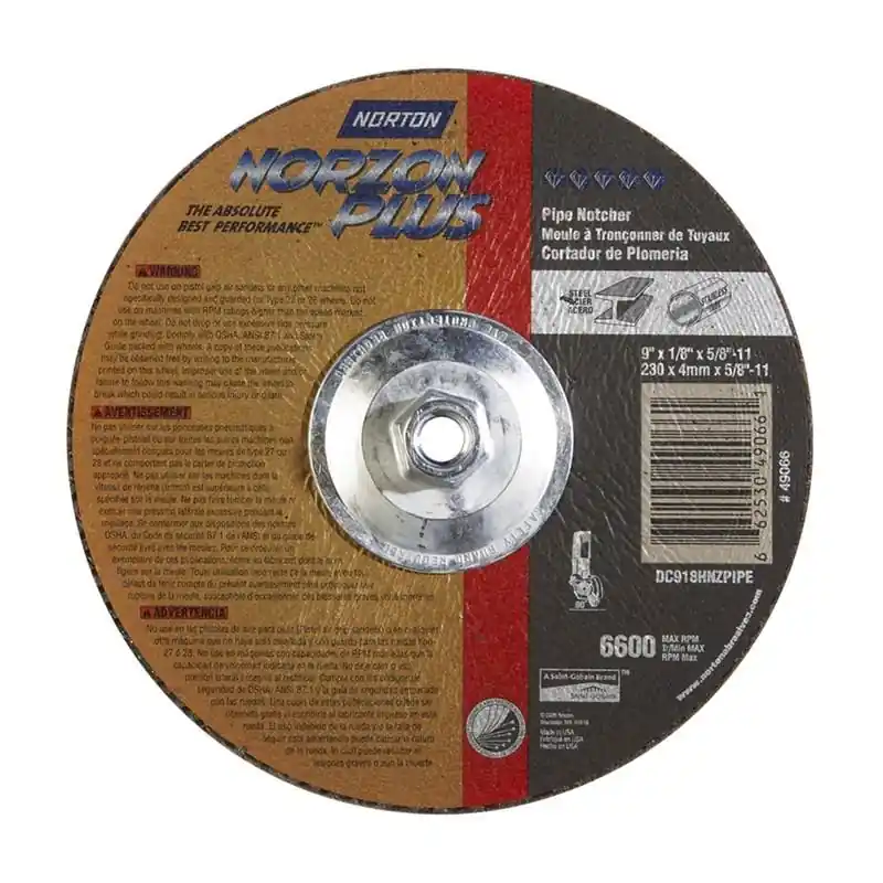 Norton 66253049066 NorZon Plus SGZ Type 27/42 Right Angle Cut-Off Wheel