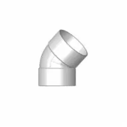 Porter Pipe D5010SS 10 DWV PVC 45 ELL HUBXHUB