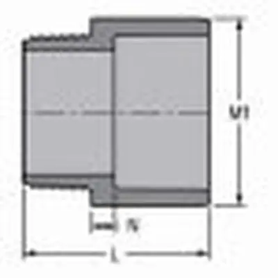 SPEARS 836-010C Standard Male Adapter 1 in SCH 80/XH