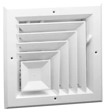 HART & COOLEY 50724 A505MS Aluminum Corner Ceiling Diffuser