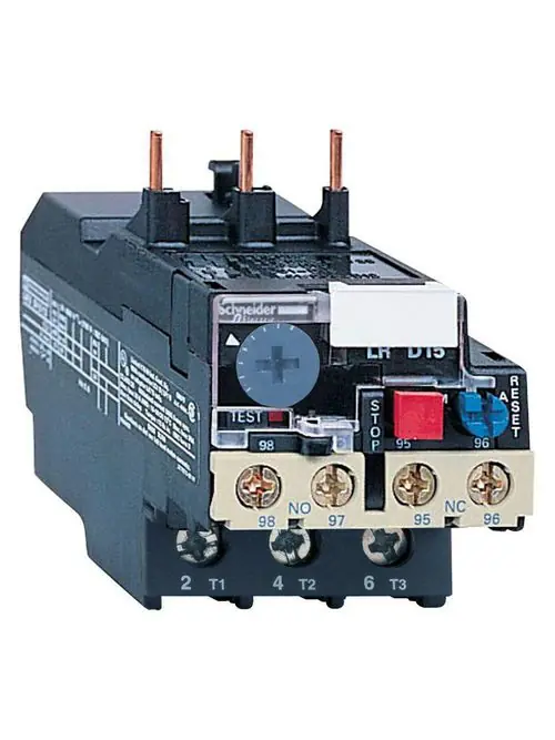 Square D LRD1510 600 Volt 6 Amp 3-Pole Bi-Metallic Screw Clamp Terminal Thermal Overload Relay