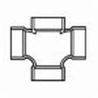 LASCO P428-030 3 PVC DWV Double Sanitary Tee