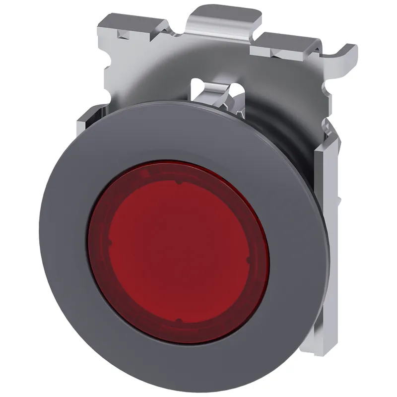 Siemens 3SU1061-0JD20-0AA0 Illum Pushbutton Blocked Red Guarded