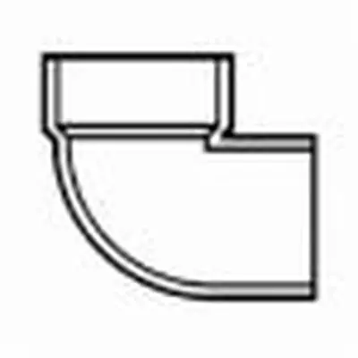 LASCO P333-020 PVC DWV Street Vent Ell Hub x Spigot 2 In