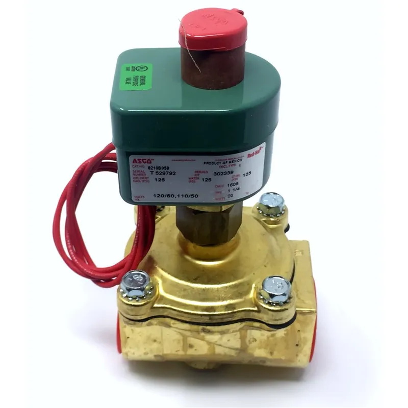 ASCO 8210B058120/60110/50 1.25in N O 120V Air/Water/Oil 0# Min 125