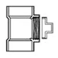Lasco P444X-040 PVC DWV Cleanout Tee W/Plug 4 In Nominal