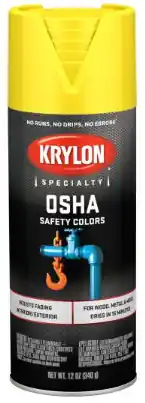 KRYLON CHEM-K01813777 OSHA Yellow Enamel Spray Paint 12OZ (16 Oz)
