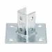 EATON 78101186091 B280SS4 Square Post Base, Centered/Offset Channel Position, 3-1/2 in H Base, For Use With 1-5/8 x 1-5/8 in B22 Series Channel
