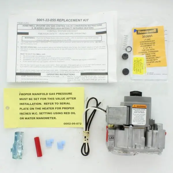 Solaronics 0001-22-055 COMB NAT GAS VALVE 120V