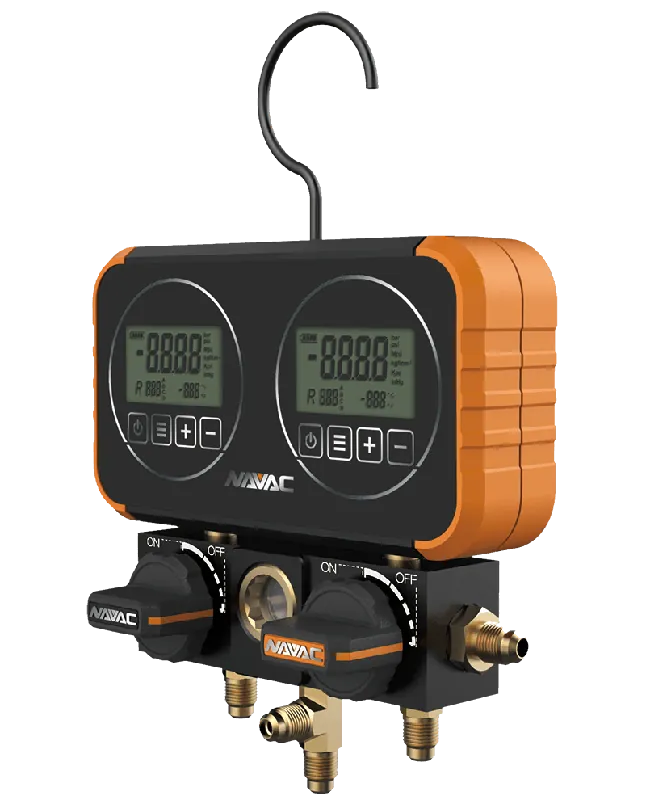 NAVAC NRM2D0101 Manifold Gauges with Digital Display
