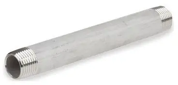 Smith-Cooper International S8344NI002050 1/4 x 5 MPT x MPT Schedule 40 Welded 304/304L Stainless Steel Nipple