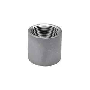 Ward Mfg 414S02 Tapped Straight Half Coupling Carbon Steel 1/4 in