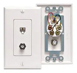 Leviton 40959-WD TV/Phone Combination Jack Power (1 ea) Replacement MPN