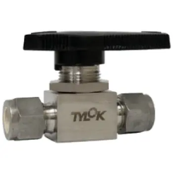 TYLOK INTERNATIONAL INC SS-43S-D6D6 SS, 40 Series Ball Valve, 3/8 Tube x 3/8 Tube, 2,000 PSI, Lever Handle