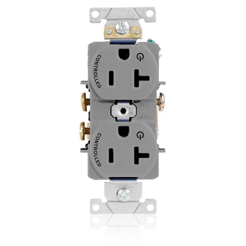 Leviton 5362-S2G 2 Controlled Std Rec 20A 125V