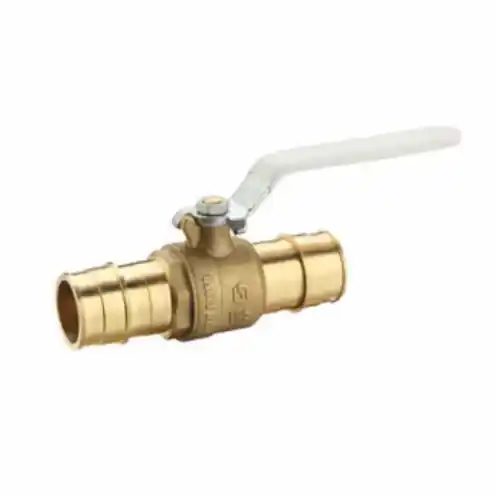 HydraPro PXW400LF34 3/4 Inch Brass Ball Valve Lead Free ASTM 1960 PEX Barb x PEX Barb