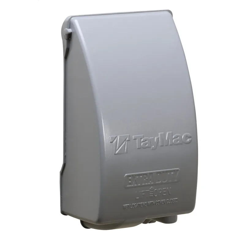 TAYMAC MX5280S 1-Gang Weatherproof In-Use Cover EXTRA DUTY Expandable Vertical 8-in-1 4-1/2 in. Deep Gray
