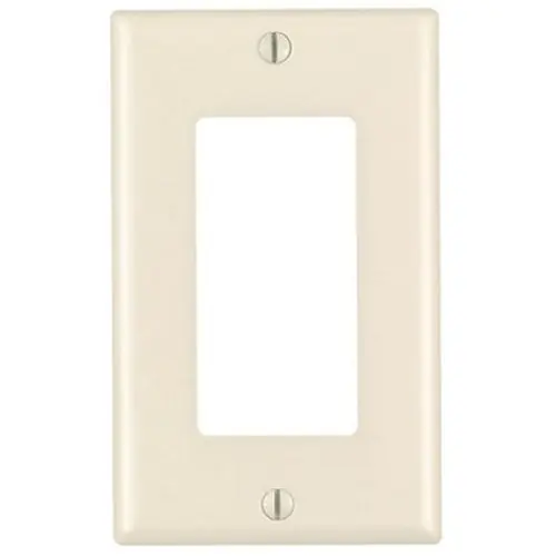 Leviton 80401-00T Wall Plate Almond 1-Gang Standard Size Thermoset Replacement 80401-00T
