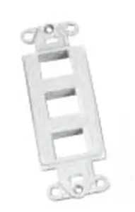 COMMSCOPE ENTERPRISE SOLUTIONS 1-1116616-3 3-Port Decora Mounting Strap Unloaded Accepts Amp Inserts Alpine White