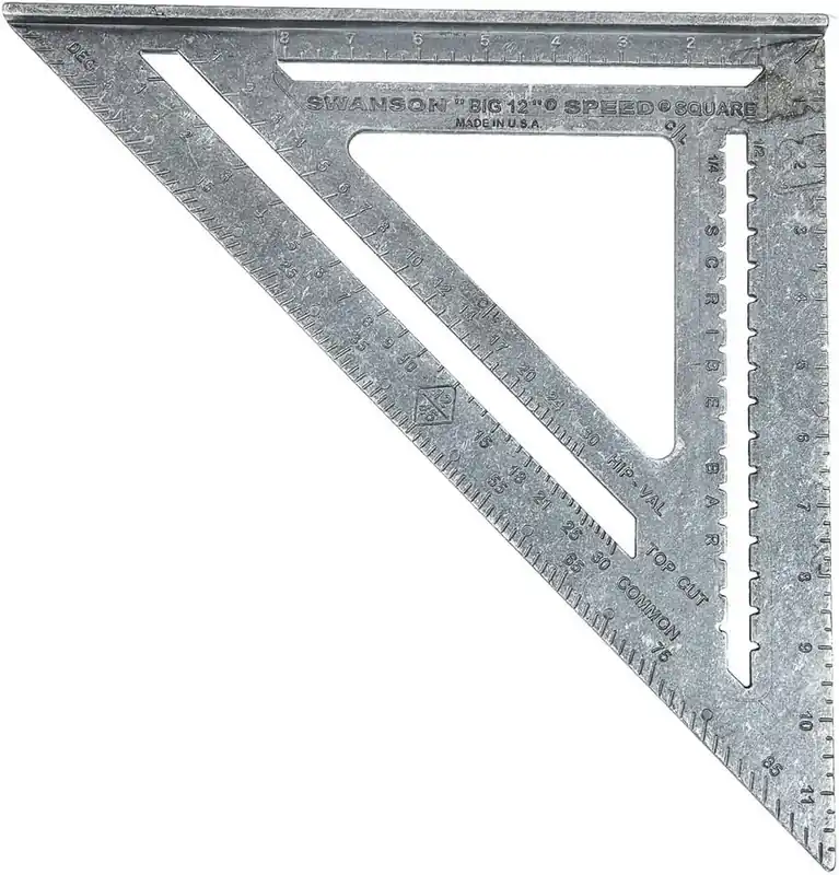Swanson Tool T0108 Big 12 Speed Square Layout Tool Manual 12-Inch