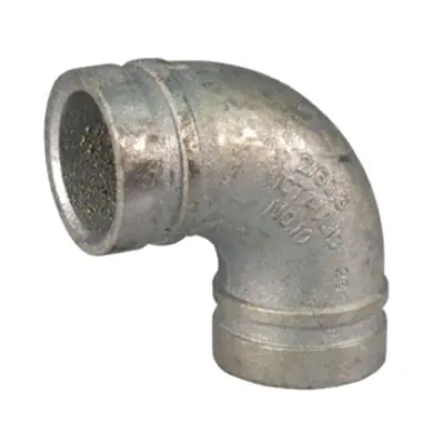 Victaulic VI10G.212 10 Hot Dipped Galvanized Ductile Iron 90 Deg Elbow 2-1/2 In