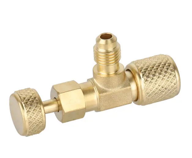 NAVAC F1031 Backseat Control Valve, 1/4 x 1/4 in Nominal, Male O-Ring End Style, Brass