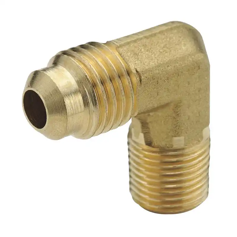 Holyoke Fittings 49-84 Brass 90 Degree Elbow 1/2 x 1/4 Flare x MPT